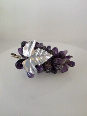 Vintage MCM Mid-Century Modern Amethyst Grape Cluster Medium